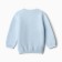 Knitted costume (jumper, trousers), blue color, height 68