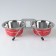 A set of 2 colored bowls on a stand, 2 x 225 ml