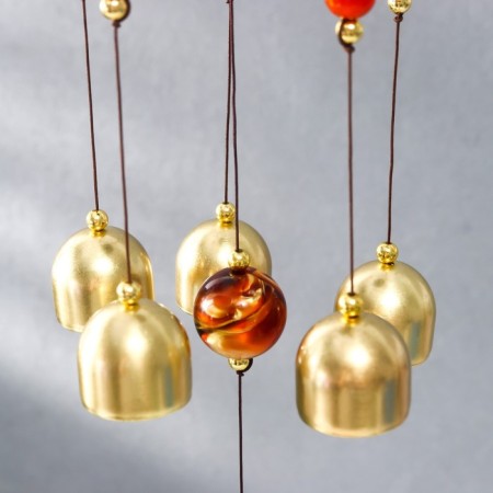 Wind Music Metal "Star" Sand 5 bells 47x8x8 cm-3
