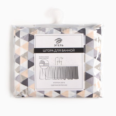 The bathroom curtains Ethel "Triangles" 160x48 cm, 80% HL, 20% PE-8