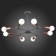 Ceiling EVOLUCE lamp. Sle106403-08. Palare. 8x60 watts, E27, 69.5x69.5x35.5 cm, gray color, pink gold