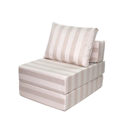 Handwheel chair-bed "Octa", size 75x100x75 cm, horn, dairy strip