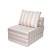 Handwheel chair-bed "Octa", size 75x100x75 cm, horn, dairy strip