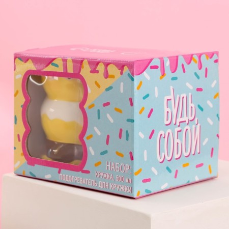 Gift set "Donut", mug, heater-1