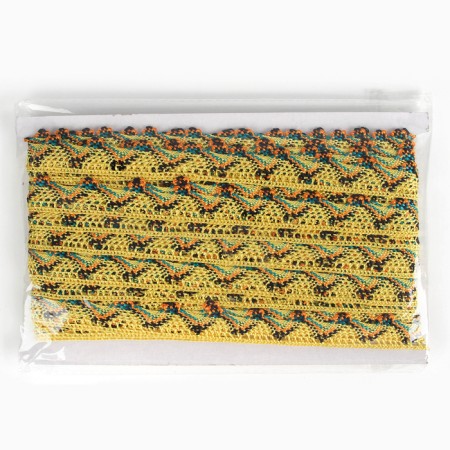 Braid "corners", width 2 cm, winding 25 m., Yellow color-3
