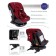 AMAROBABY BRILIANT, ISOFIX fastening, class D, group 0+/1/2/3 (0-36 kg), red red color, red