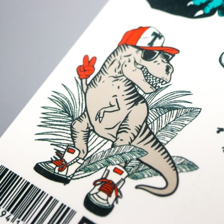 Tattoo on the body "dinosaurs" 10x15 cm-2