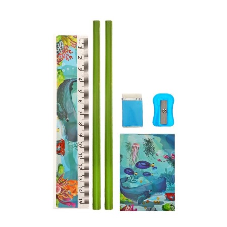 Set of desktop stationery, 6 items, Calligrata "Sea"-3