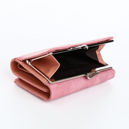 Women's wallet on magnets, pink color-3