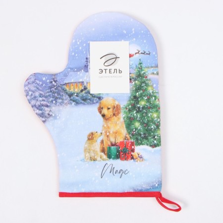 Mittens and Open Ethel "Christmas Evening" 20x28 cm, 100% HL, Vatin 250 g/m2-4