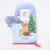 Mittens and Open Ethel "Christmas Evening" 20x28 cm, 100% HL, Vatin 250 g/m2