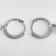 Earrings with “Bloom” rhinestones semicircular fastening, white color in silver