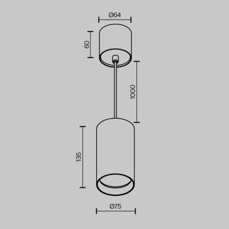 Technical P100PL-20W3K-B Vol, 75x75x135 mm, 20W, 1600lm, 3000k, 3000K, black color, black.-8