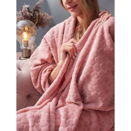 SPLENDID PEONY plaid, size 200x220 cm, pink color-5