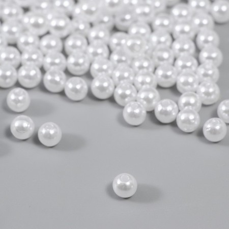 Beads for creativity plastic "White Lily" set 200 pcs d = 0.6 cm-1