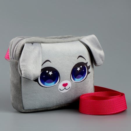 Children's "Bunny" bag with ears, gray color-2