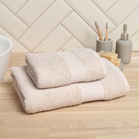 Trush towel Lovelife "Tenderness" 50*90 cm, col. Beige, 100% cotton, 450 g/m2