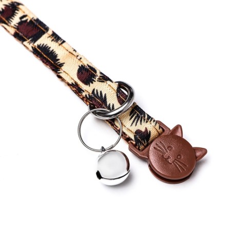 Koshachi collar with a cat's -shaped buckle, 26 x 1 cm, beige-6