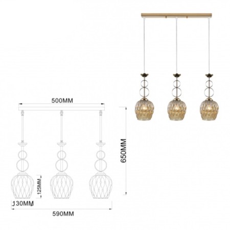 Slotnel lamp Rivoli Cindy 3he27, 40 watts-3