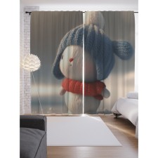 Фотошторы «Милый зайка», сатен, размер 145х265 см, 2 шт