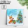 Mini Postcard “Happy New Year!”, Fox 7 x 7 cm, New Year