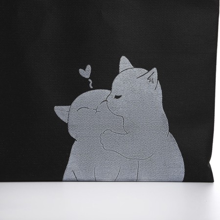 Bag (package) Shoper "cats", 42x10x30 cm, without lining, black-9