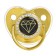 Nipple - Orthodontic dummy "Diamond", with a cap, +12 months, gold, rhinestones