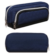 School Penal on the zipper Calligrata, 2 departments, jeans