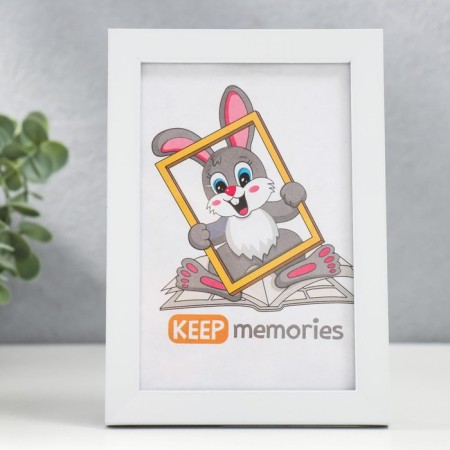 Photo frame plastic 10x15 cm 1481 white