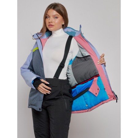 Ski jacket female winter, size 54, purple color-14