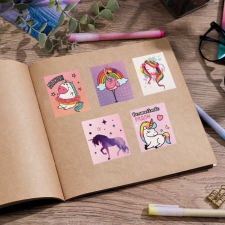 A set of paper stickers “Magic world of unicorns”, 11 x 15.5 cm, 10 sheets-11