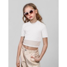 Top for the girl Amarobaby Best, height 134 cm, white color