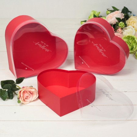 Set of boxes 3 in 1, red, 28 x 26 x 11 - 23 x 21 x 8 cm-1