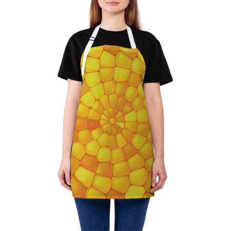 Apron of a kitchen with a photo print "Corn mosaic", adjustable, size OS