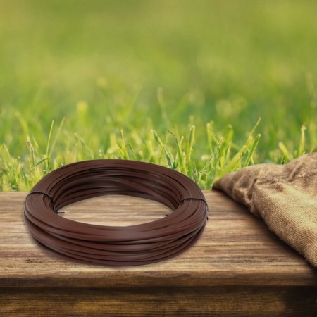 Artificial rattan is smooth 6 mm 100 m half a pipe (chestnut)