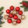 Set of balls plastic D-5 cm, 12 pcs "Crohn" with a red-golden