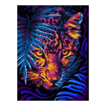 Diamond mosaic "Predator", 30 × 40 cm, partial filling