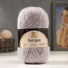 Angara yarn 35% mohair 15% wool, 50% acrylic 250m/100g (008 silver)