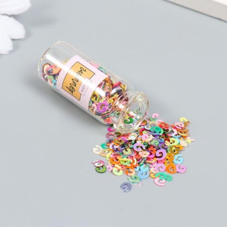 Glitter in the jar "Rainbow curls" set 6 grams 5x2x2 cm-1