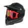 Glass-mask for motorcycle driving, Golden chrome glass, red color, OM-13