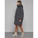 Coat insulated winter female, size 50, dark gray color