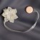 Picking for curtains, “mother -of -pearl flower”, d = 6.5 cm, milk color