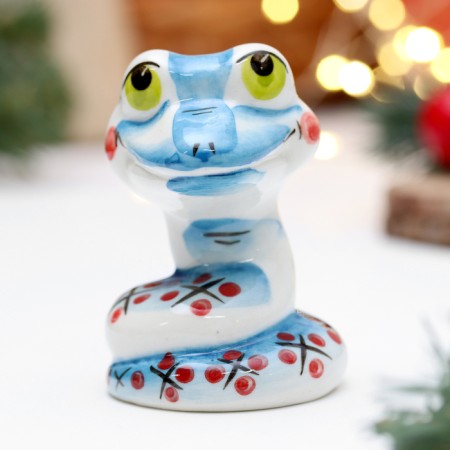 Souvenir "Snake Smile Blue", 7 cm, porcelain