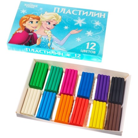 Plasticine 12 colors 180 g "Elsa and Anna", cold heart-3