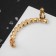 Earring "Kaff" Rhinas large classics, white color in gold