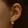 Earrings with rhinestones Xuping seductiveness, white gold color