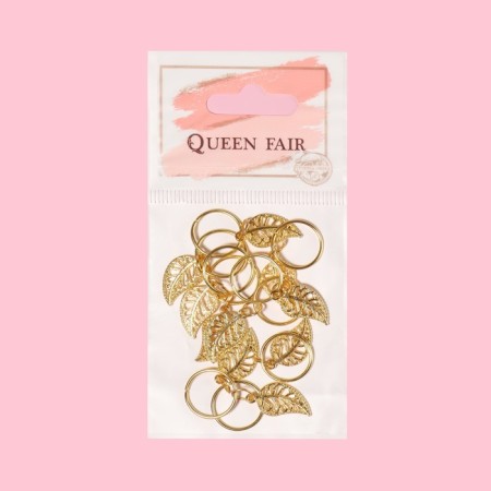 Hair piercing "Leaves", 3.5 × 1 cm, 10 pcs, golden color-6