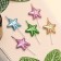 Set of candles for the cake, 5 pcs "sea stars", multi -colored