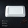 Porcelain rectangular shade of White Label, 24.5 × 15.5 cm, white color