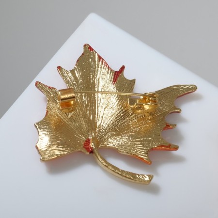 Book "leaf" maple, matte, red-orange color in gold-1